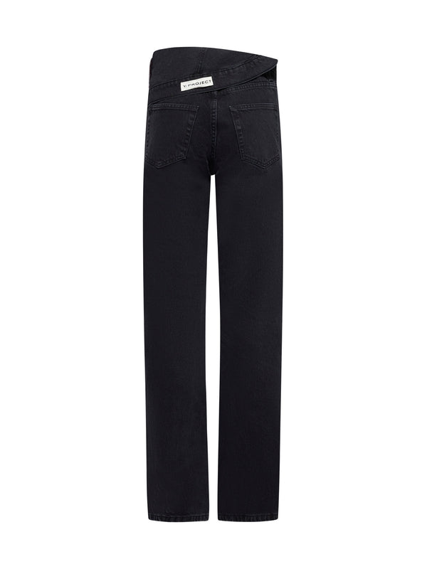 ロゴパッチデニムパンツ