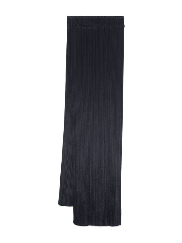 Navy Pleats Scarf