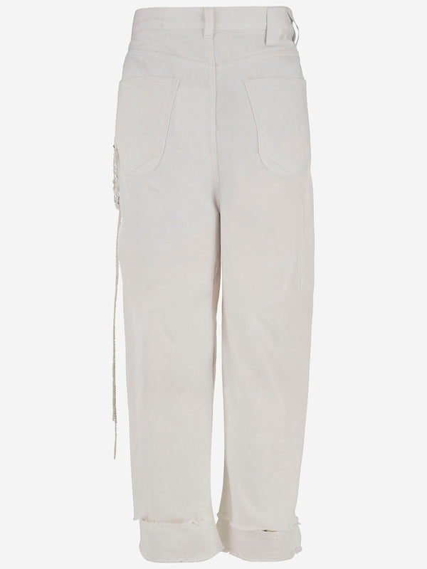 Lisa Shearling Chain Carpenter Denim Pants