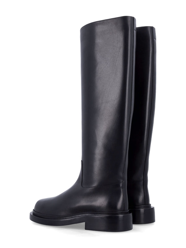 Black Leather High Boots