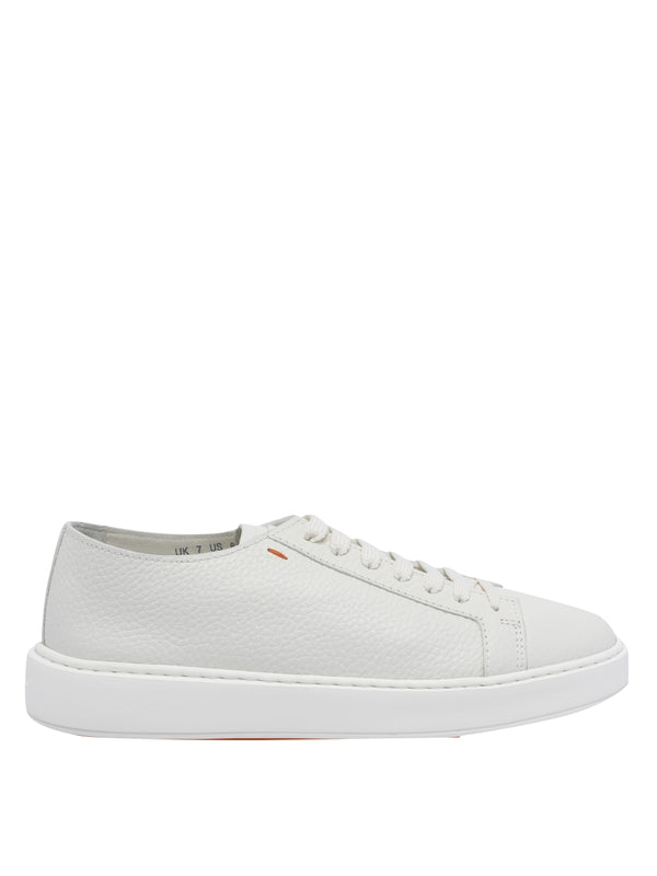 Santoni White Low Top Sneakers