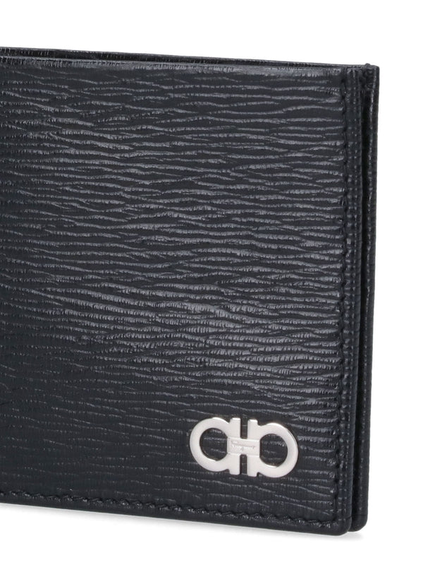Gancini Logo Leather Bi-fold Wallet