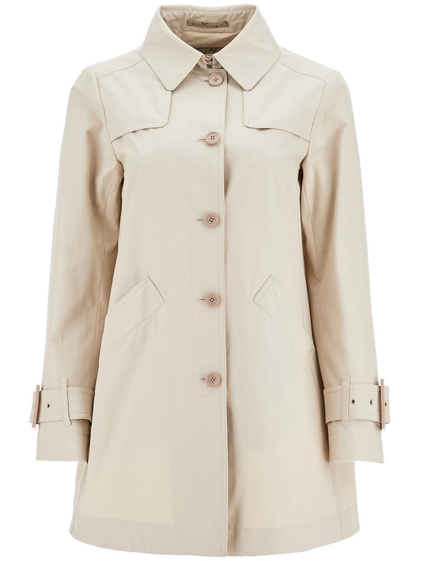 Single Breasted Cotton Trench Coat