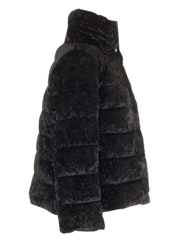 Cape Style Velvet Down Jacket