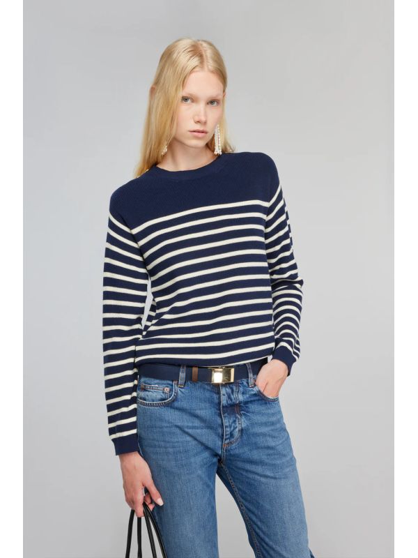 Perla Stripe
  Button Detail Knit