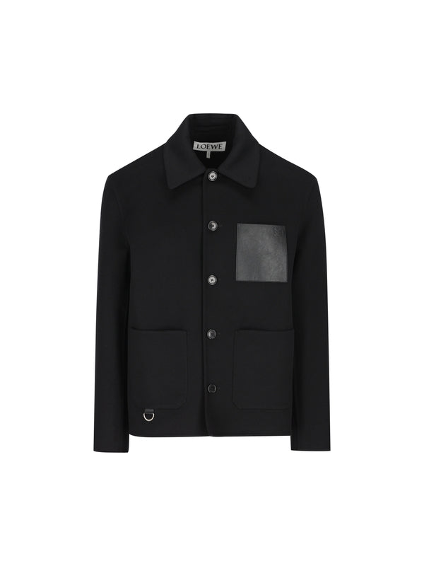 Anagram Logo Pocket Wool Cashmere Jacket