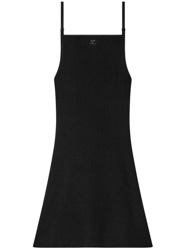 Logo Patch Sleeveless Mini Dress