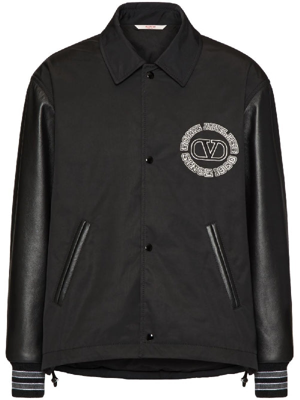 V Logo Varsity Bomber Jacket