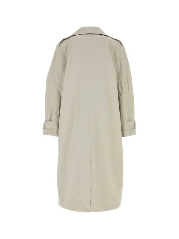 Double Button Cotton Trench
  Coat