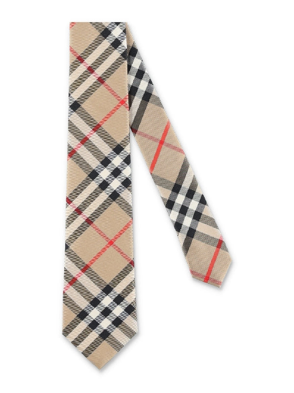 Manston Check Pattern Silk Tie