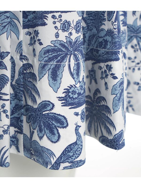 Botanical Print Cotton Mini Dress