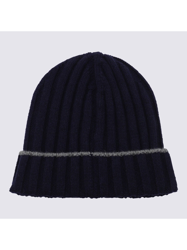 Brunello Cucinelli Navy Beanies