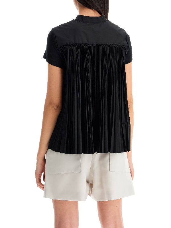 Back Pleated Short-sleeve T-shirt - Jente