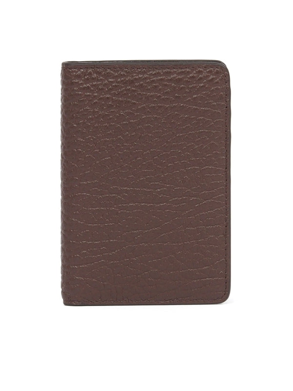 Four Stitch Flap Leather Cardholder