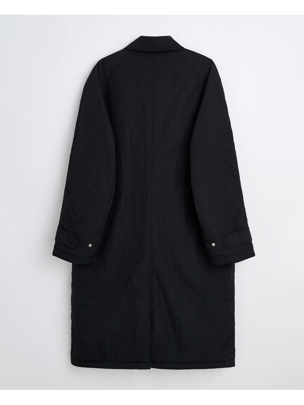 Relaxed Nylon Black Coat