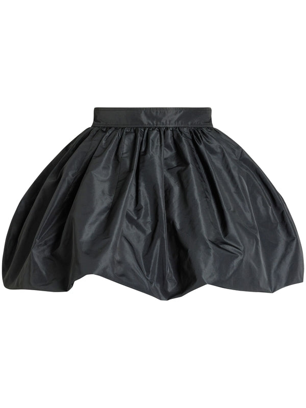 Bubble Peplum Cotton Mini Skirt