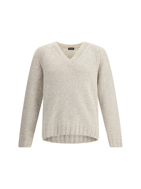 Z Zegna Beige Knitted